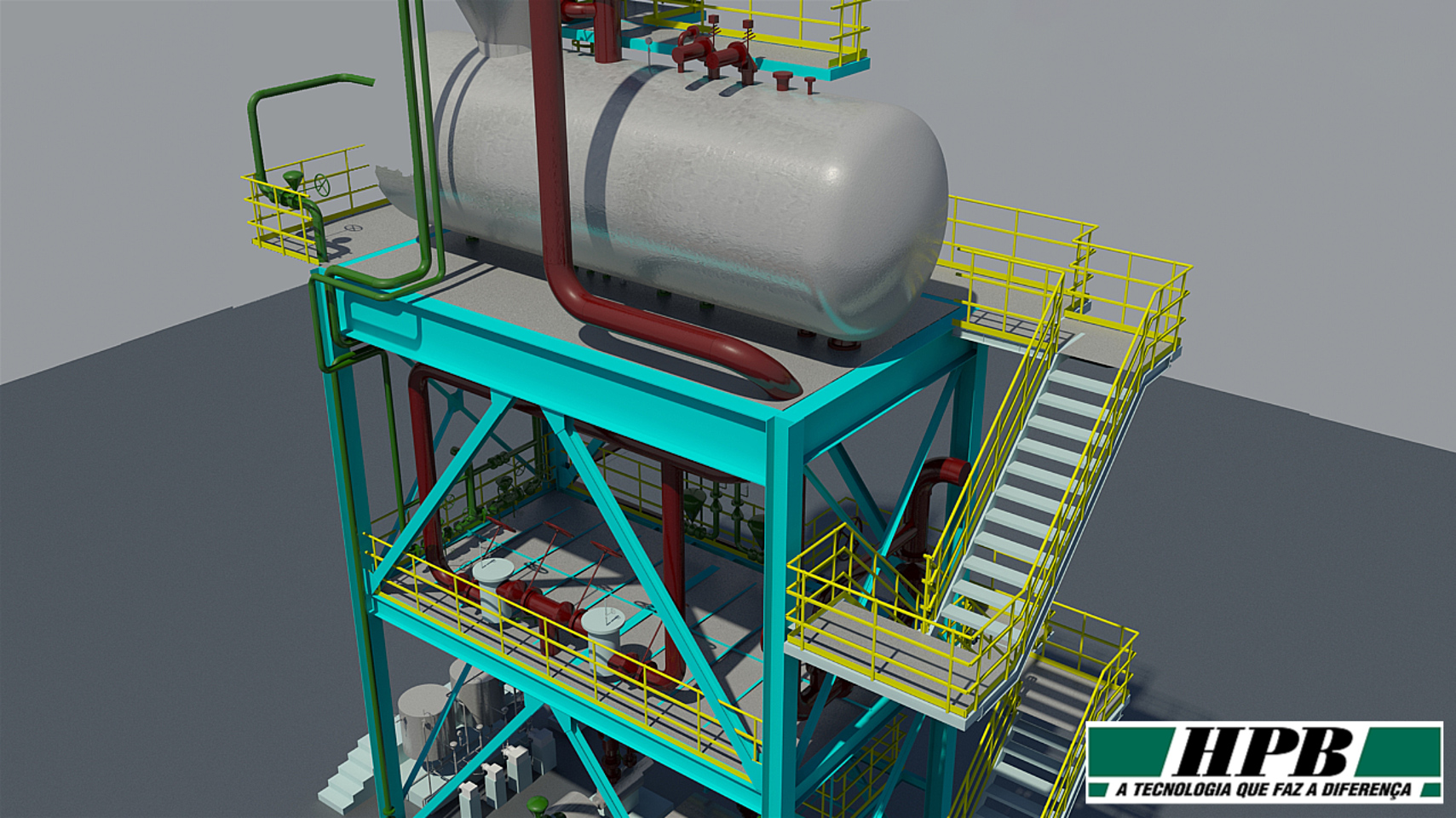 Projeto realizado pela HPB Engenharia e Equipamentos com AutoCAD Plant 3D
