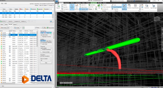 Clash Detection no Autodesk Navisworks Manage.